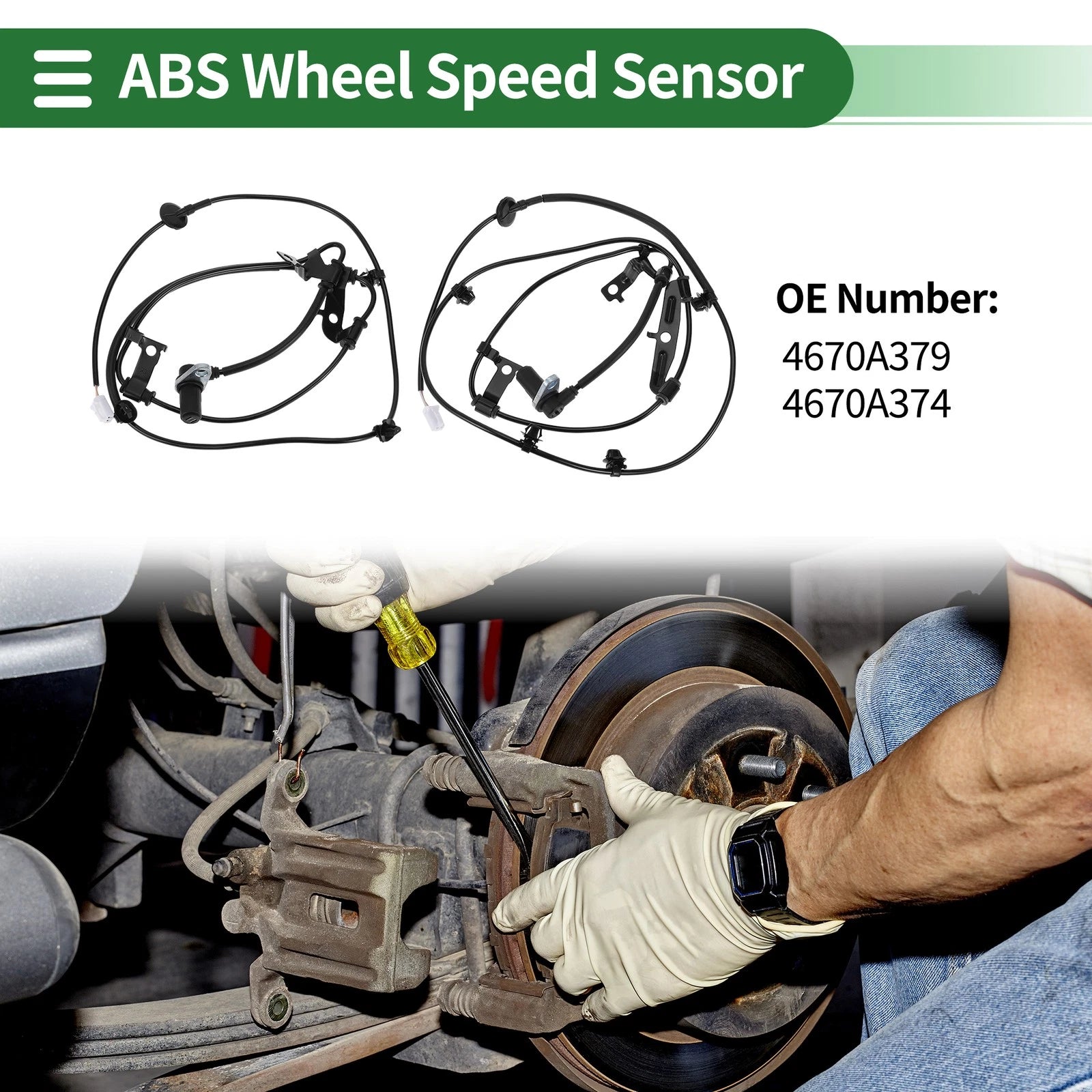 ABS Wheel Speed Sensor Kit No. 4670A379 for Mitsubishi Galant (1994–2002)