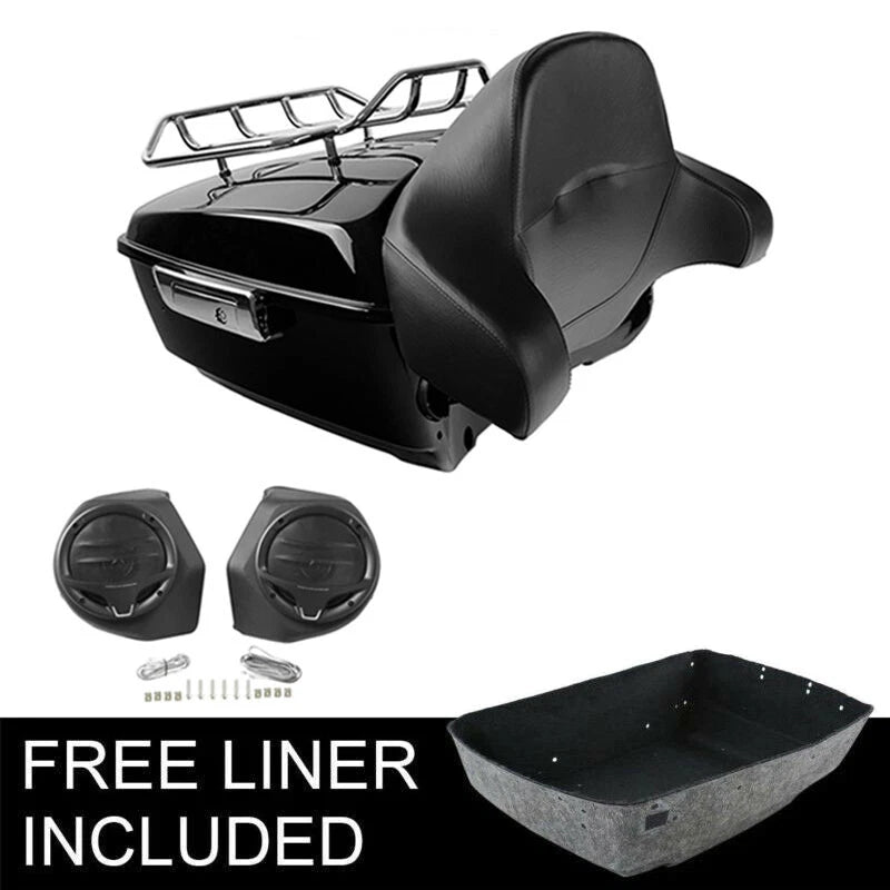 Trunk Backrest Rack Speakers for Harley Touring Tri Street Glide (2014–2026)