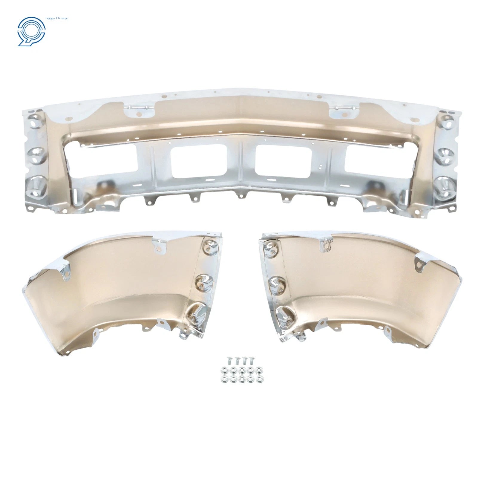 Chrome Split Front Bumper for Chevy Silverado 1500 (2014-2015)