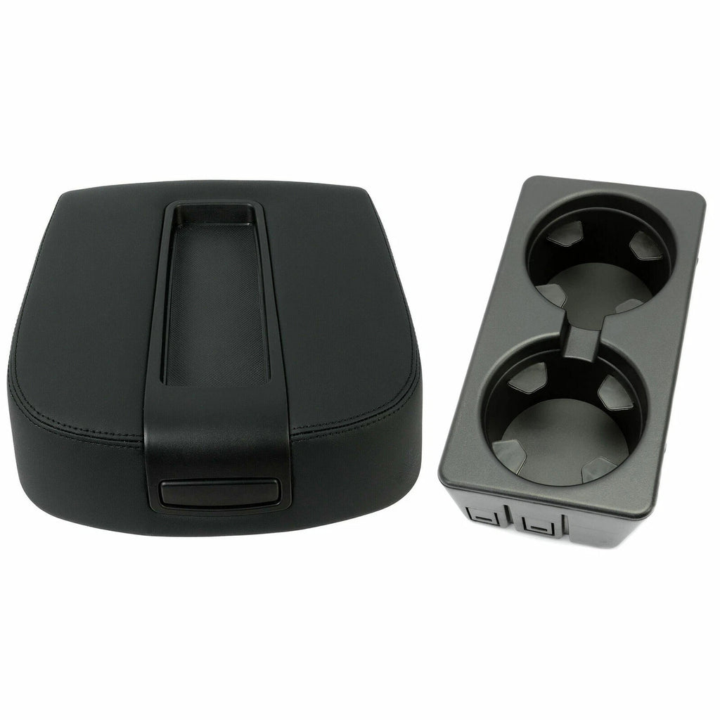 Front Console Armrest Lid + Cup Holder Assembly for Tahoe Silverado Sierra (2007–2014)
