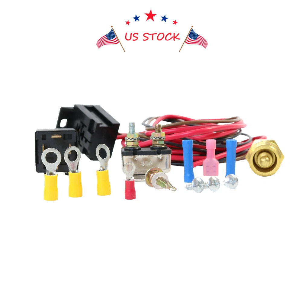 Electric Fan Thermostat Switch Relay Kit for 454 427 Engine (Year Range)