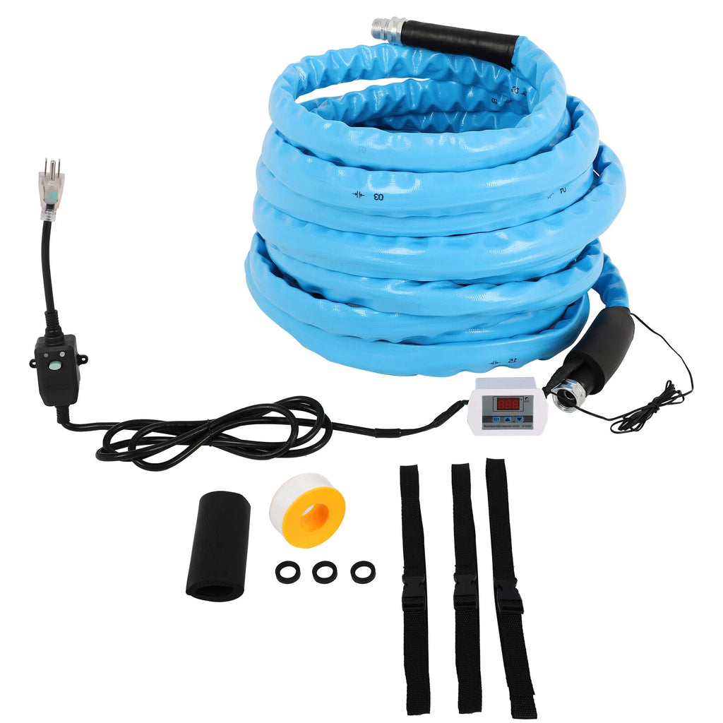 100FT Heated Water Hose for RV (-45°F Antifreeze)