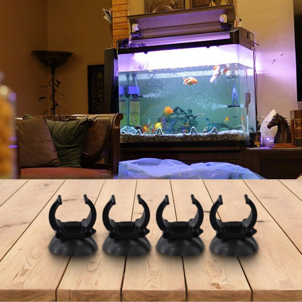 Suction Cup Clips for Aquarium Heater or Rain Bars (Set of 4/8)