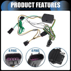 Set of 4-Pin Trailer Wiring Harness Kit for Ford Transit-150 (2015–2022)