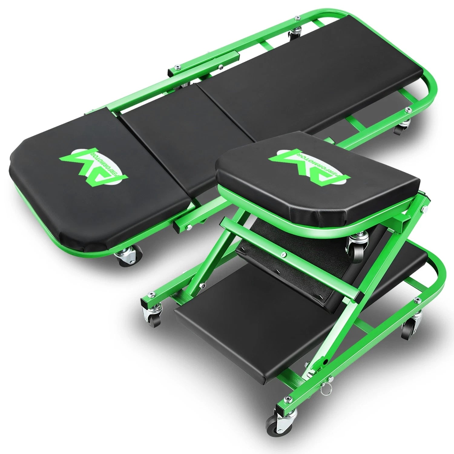 2-in-1 Rolling Creeper for Universal Use (40"x 4.7"x 17.3", 330lbs Capacity)