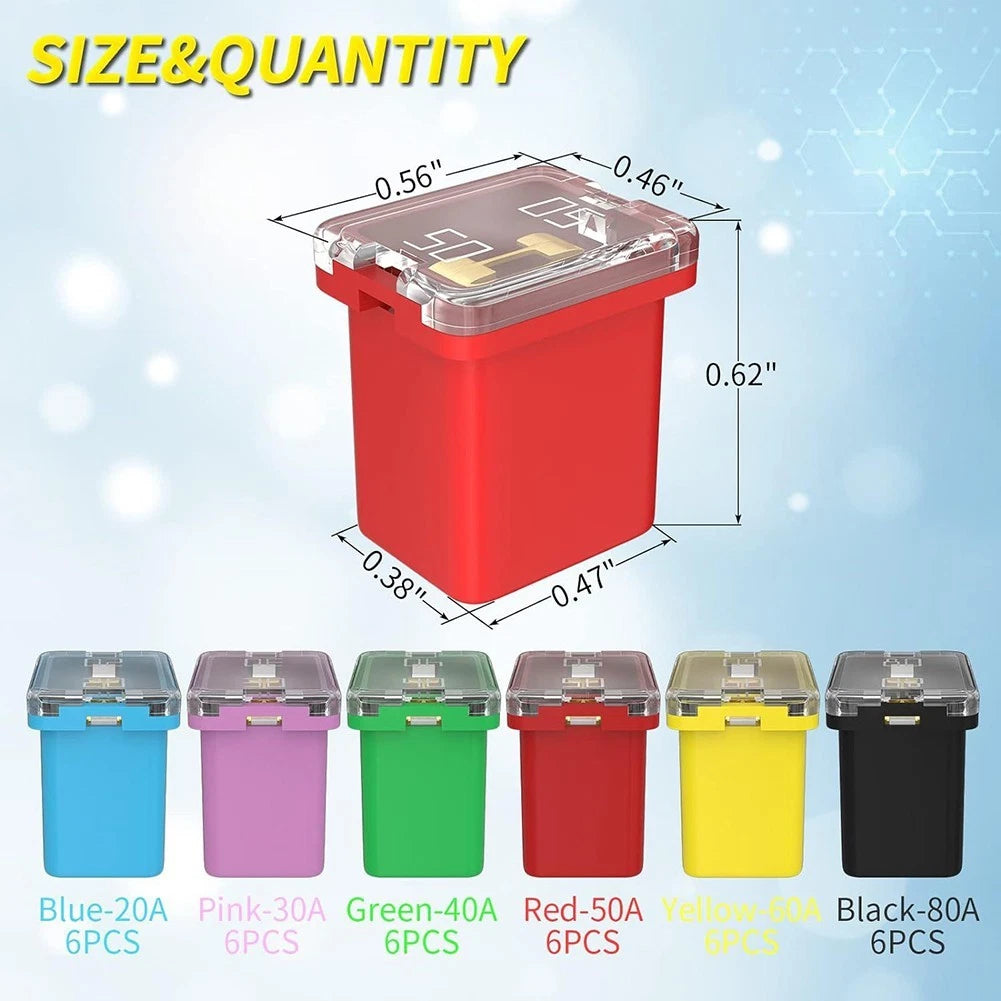 36 PCS Low Profile Automotive Fuse Assortment for Cars Trucks RVs Trailers