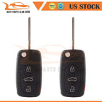 Set of 2 Keyless Key Fob Remote Case Shells for Audi A4 (1997–2005)
