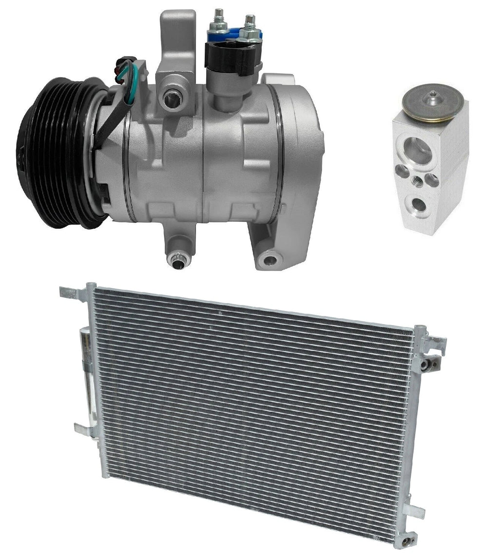 AC Compressor Kit with Condenser for Ford Mustang 5.0L 5.2L (2016–2018)