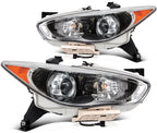 2X Headlight Assembly for Infiniti QX60 (2014–2015) Chrome
