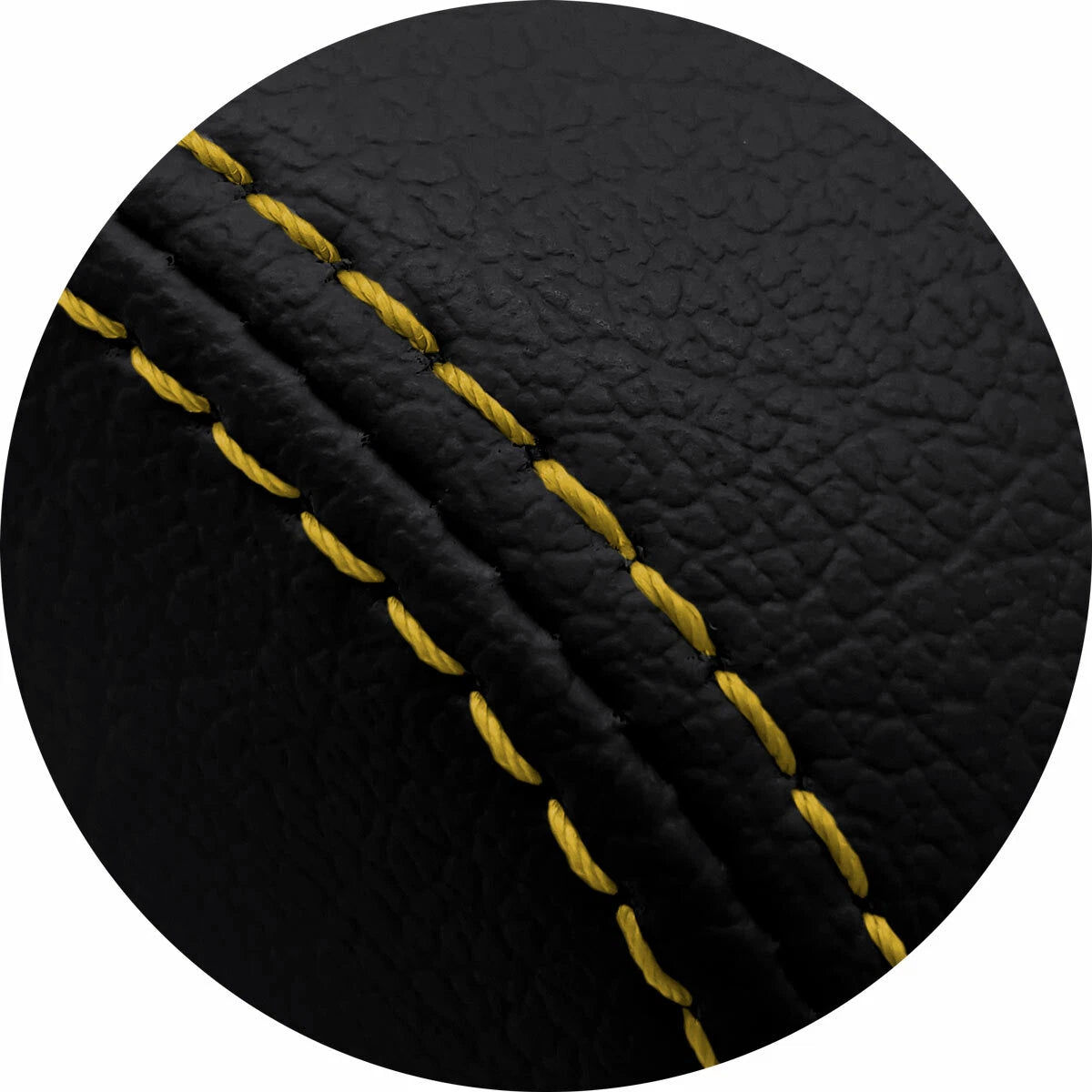 Leather Console Lid Armrest Cover for Buick Regal (2011–2017) Black Yellow Stitch