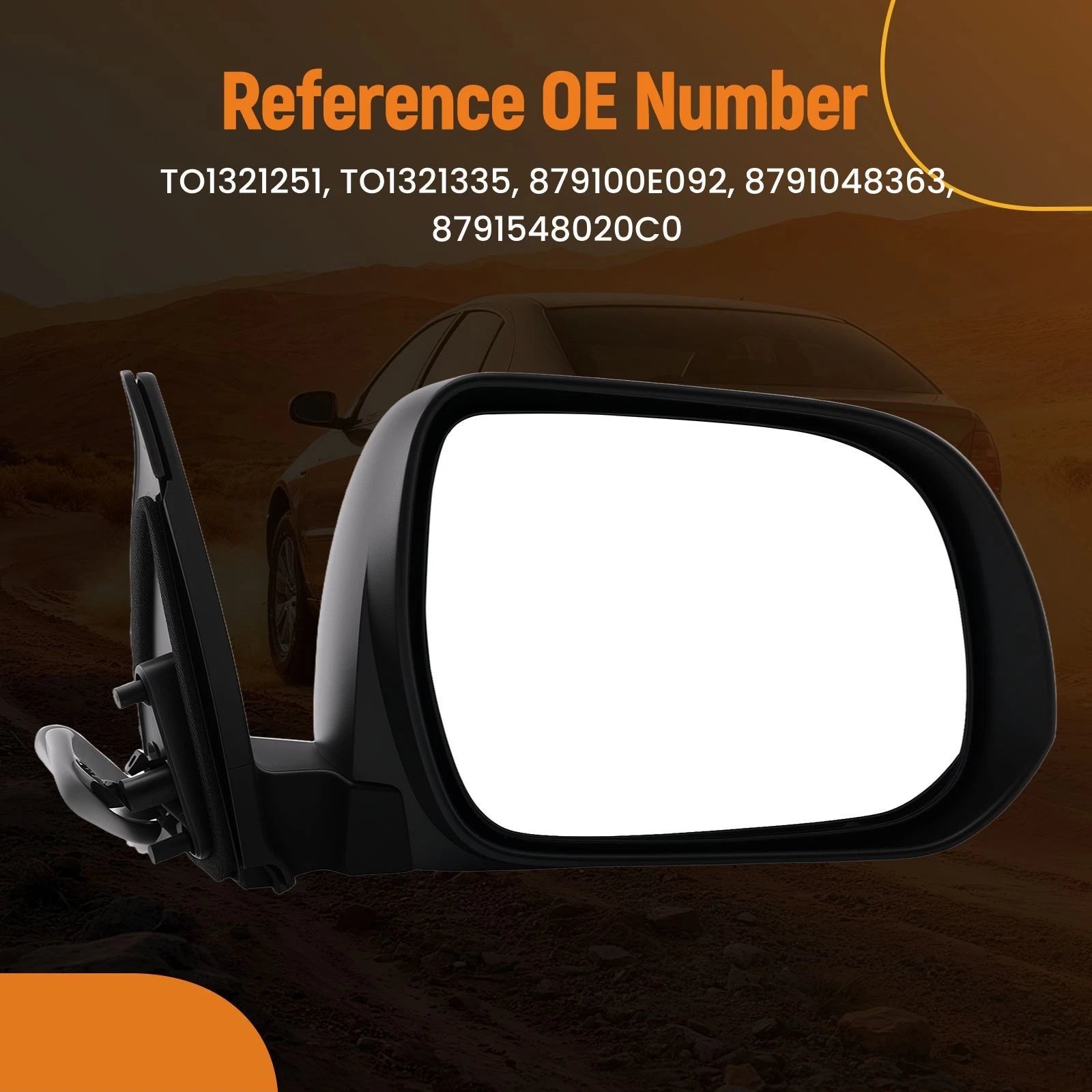 Right Rear View Mirror for Toyota Highlander (2010–2013) 879100E092 Heated
