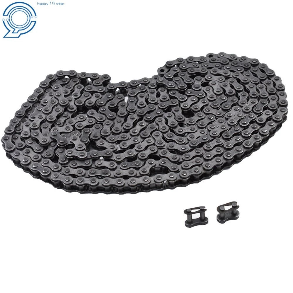 #35 Roller Chain 10 Feet with 2 Connecting Links 0.375 Inch