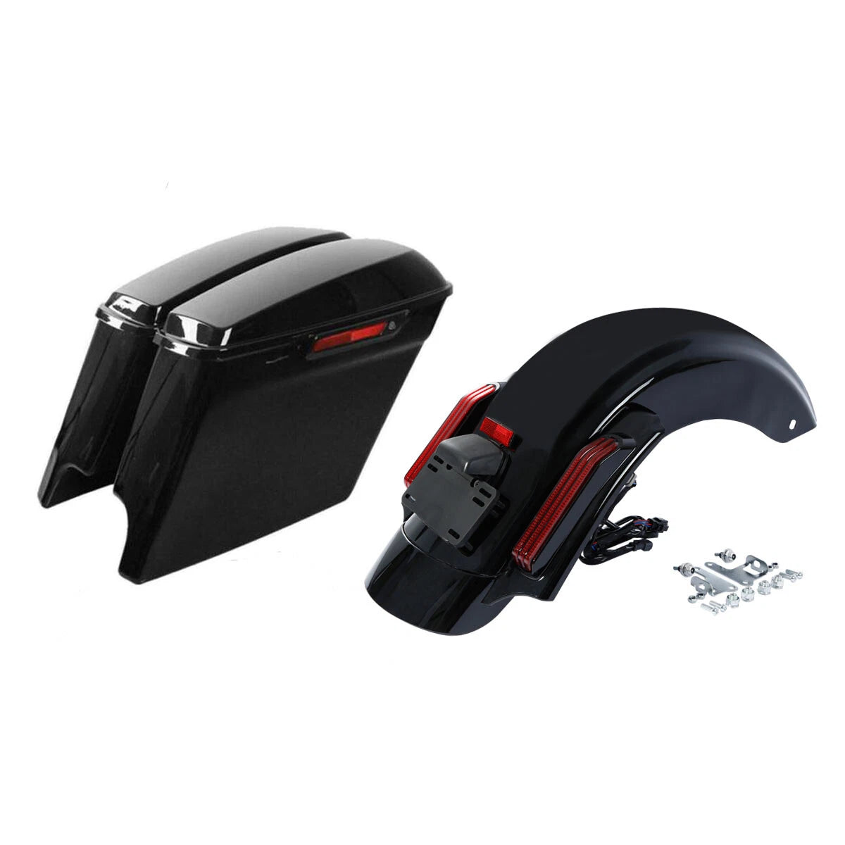 5" Stretched Hard Saddlebag Rear Fender LED Light for Harley Road King (2014–2024)