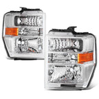 Headlight Lamp Chrome/Clear for Ford E150/250 E350/450 F650/750 (2008–2021)