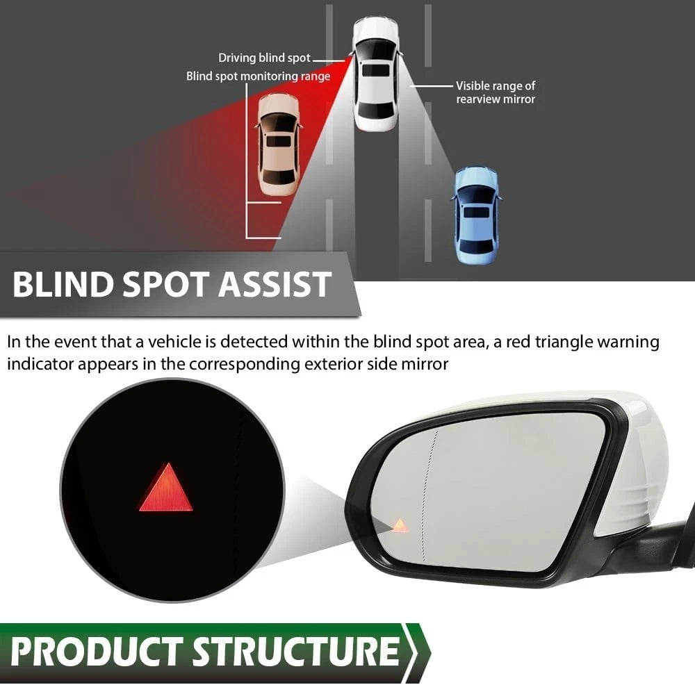 Heated Blind Spot Side Mirrors for Mercedes GLC Class GLC300 (2016–2021)