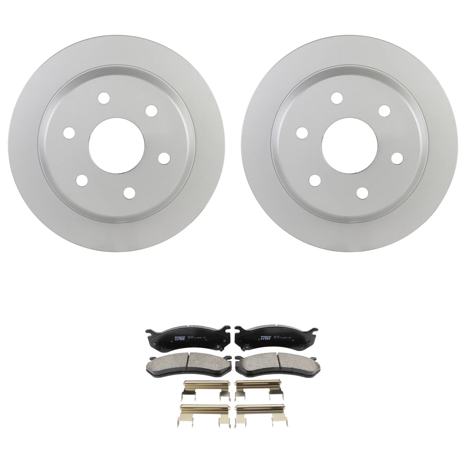 Bosch QuietCast Rear Rotors & TRW Pro Ceramic Disc Brake Pads for Sierra 1500