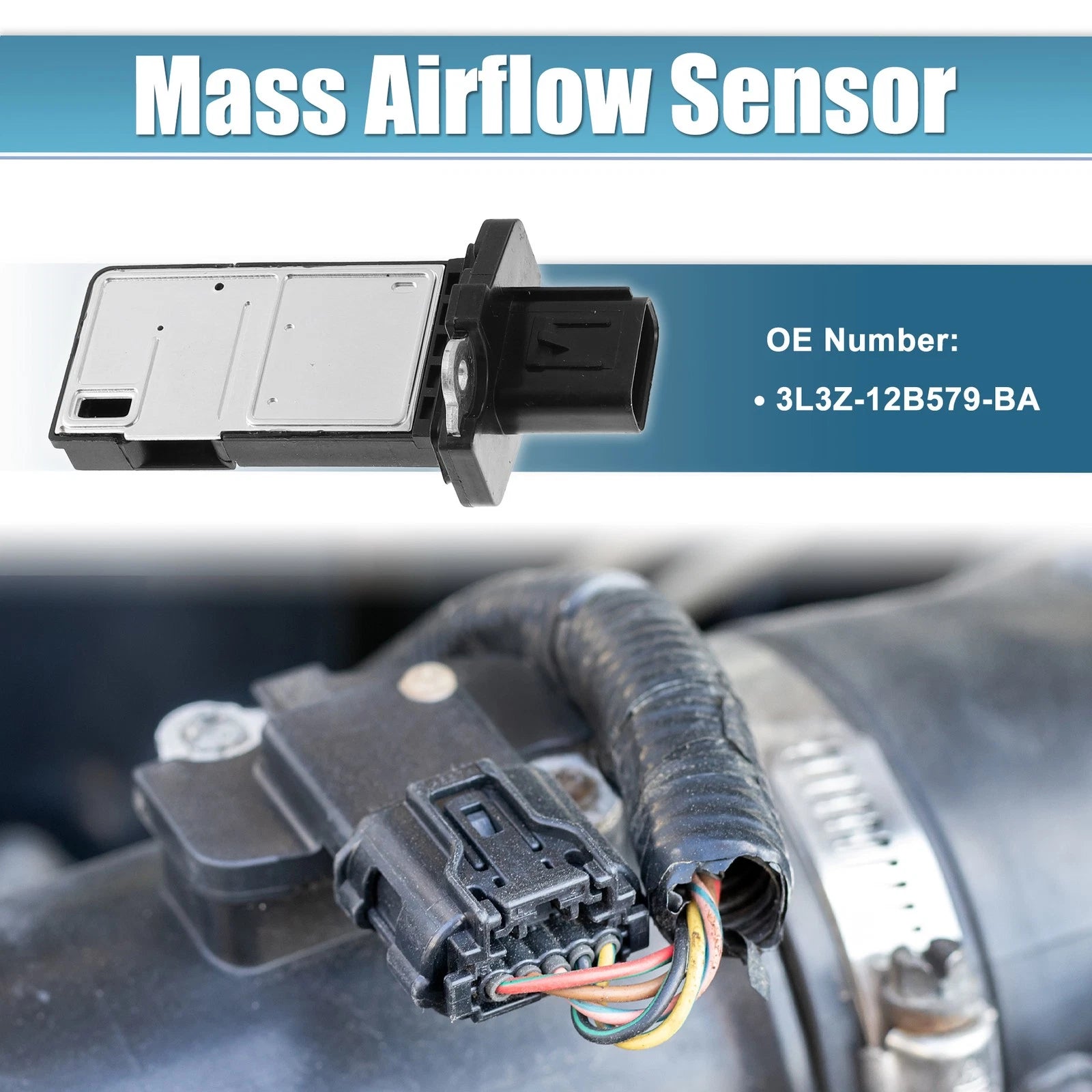Mass Air Flow Sensor 3L3Z-12B579-BA for Ford F-250 F-350 Super Duty (2005–2010)