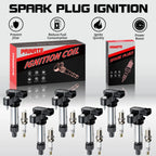 6X UF569 Ignition Coil & Iridium Spark Plug for Cadillac GMC Chevy Buick
