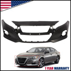 Front Bumper Cover Fascia for Nissan Altima S SL SR SV (2019–2022)