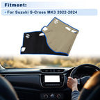 Dash Cover for Suzuki S-Cross MK3 (2022–2024) Flannel Black Blue Edge Set