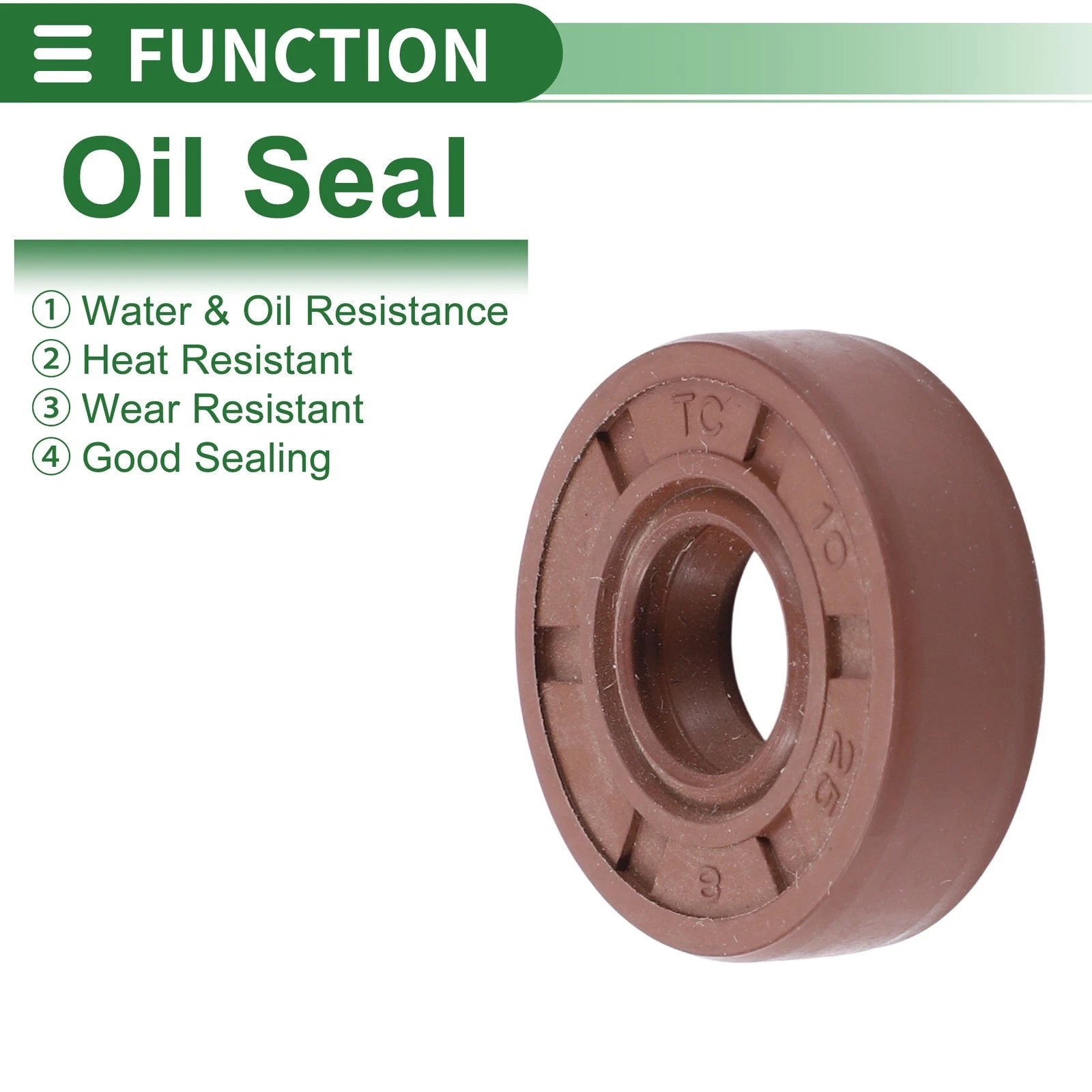 Set of 5 Oil Seal Rotary Shaft Seal 10x25x8mm for Various Models