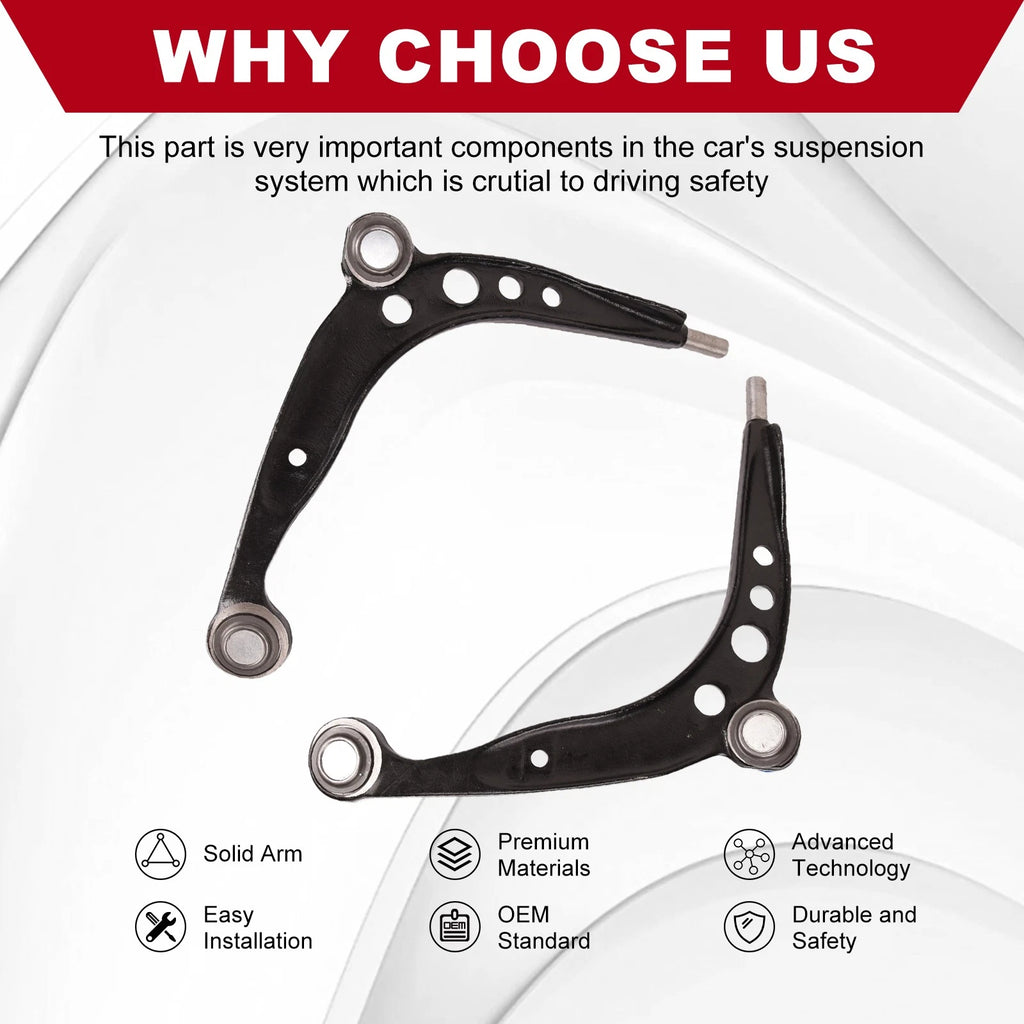 2X Front Lower Control Arms with Ball Joints for BMW 318i 325i (1984–1993)