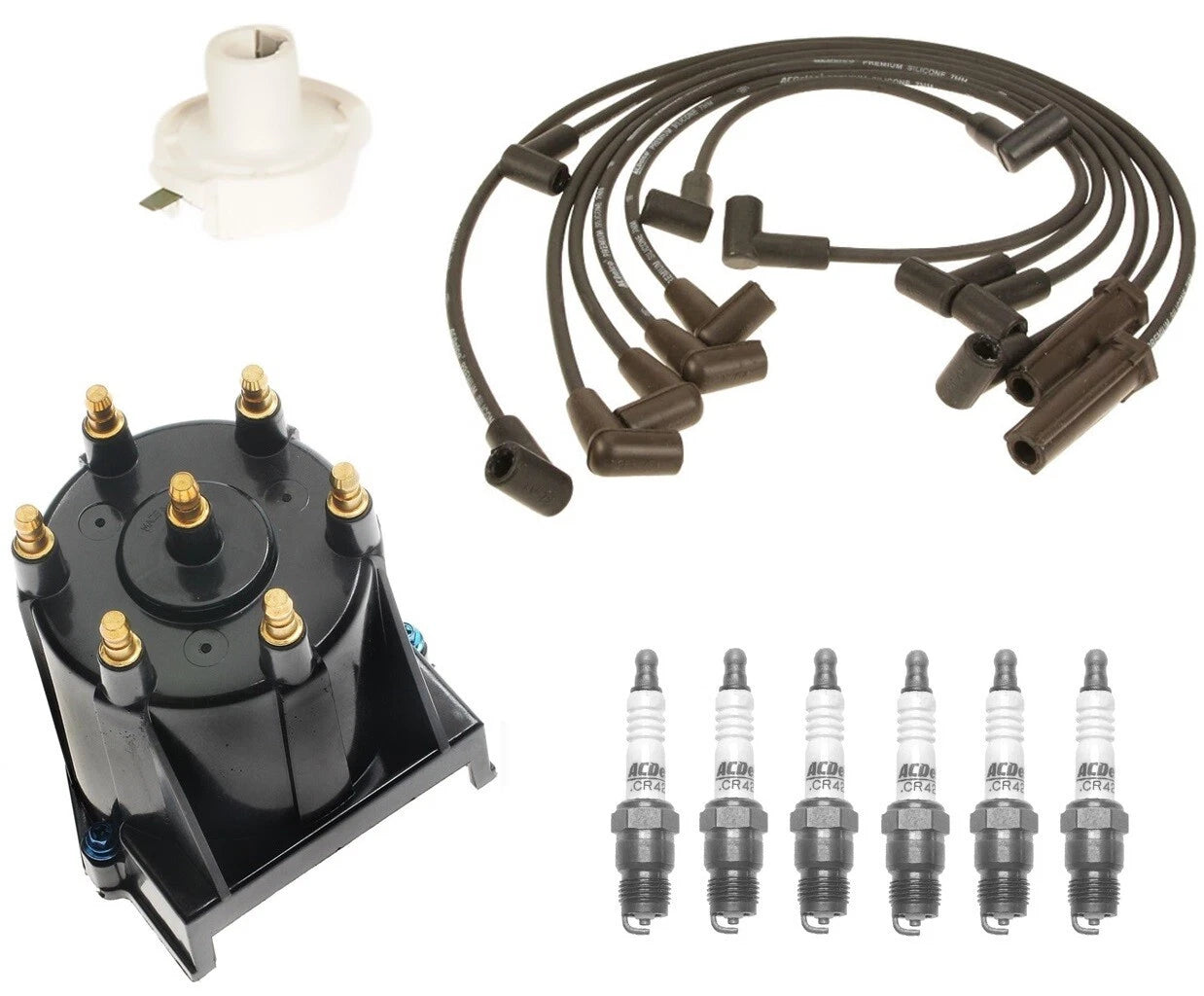 ACDelco Ignition Kit for GMC Typhoon V6 (1992–1993) - Rotor, Cap, Wires, Plugs