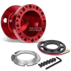 Red Aluminum Steering Wheel Hub Adaptor for 240SX 300ZX Sentra Maxima (6-Hole)