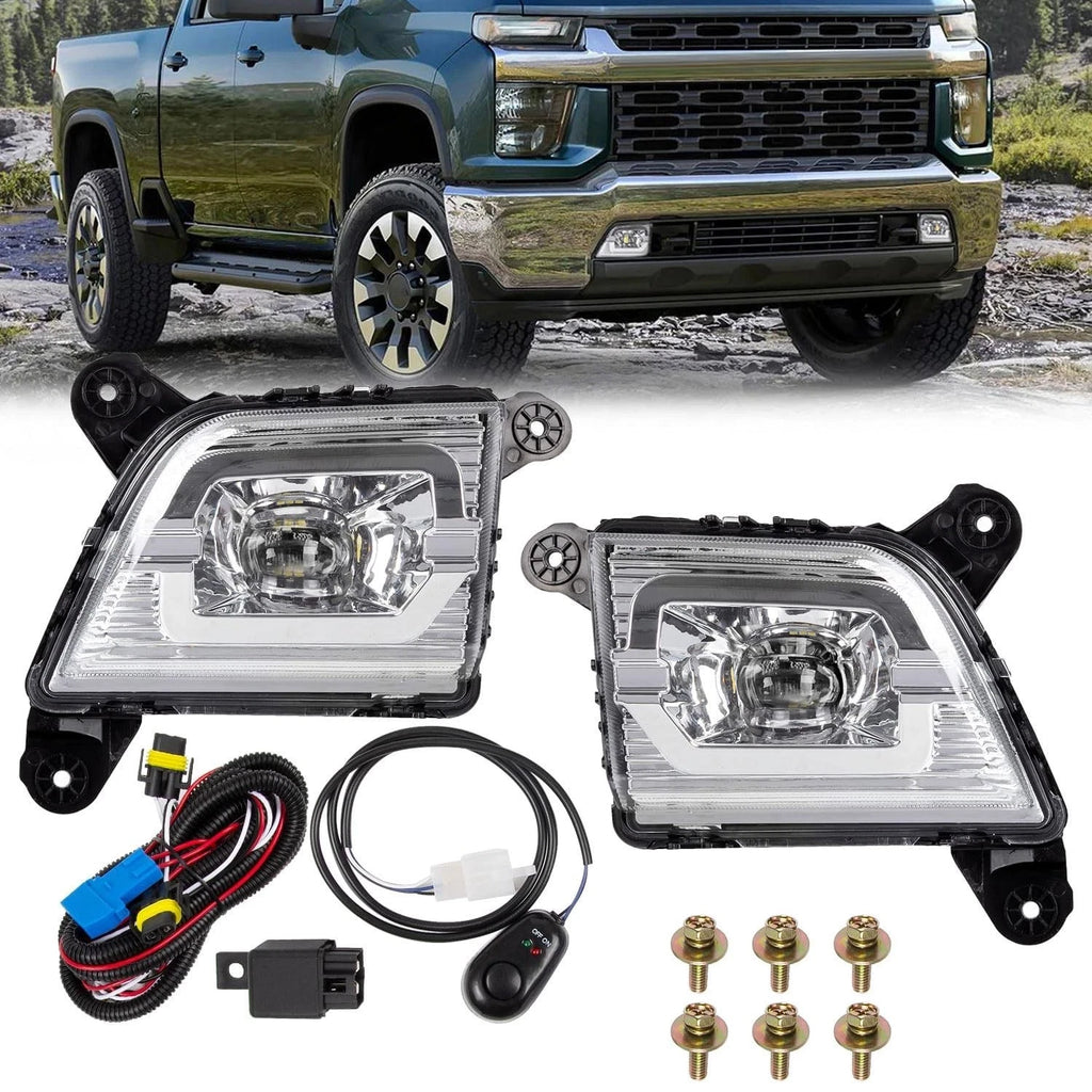 2X LED Fog Lights for Chevy Silverado (2019–2023)