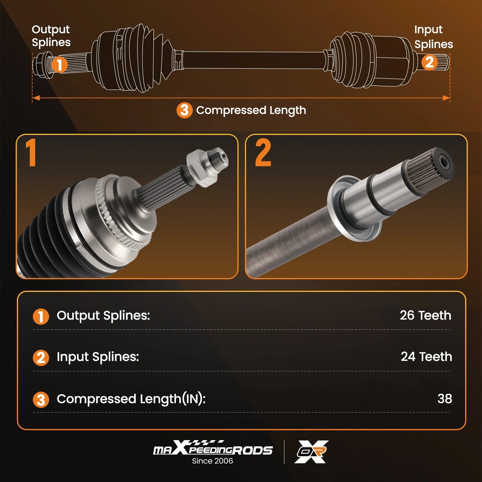 Front Right CV Axle Shaft for Toyota Camry (2012–2017)