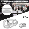 Set of 4 Aluminum Alloy Center Control Ring Knob Covers for Chevrolet 