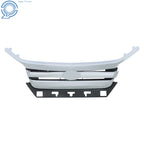 Set of 4 Front Upper Bumper Grilles with Chrome Trim for Ford Fusion (2010–2012)
