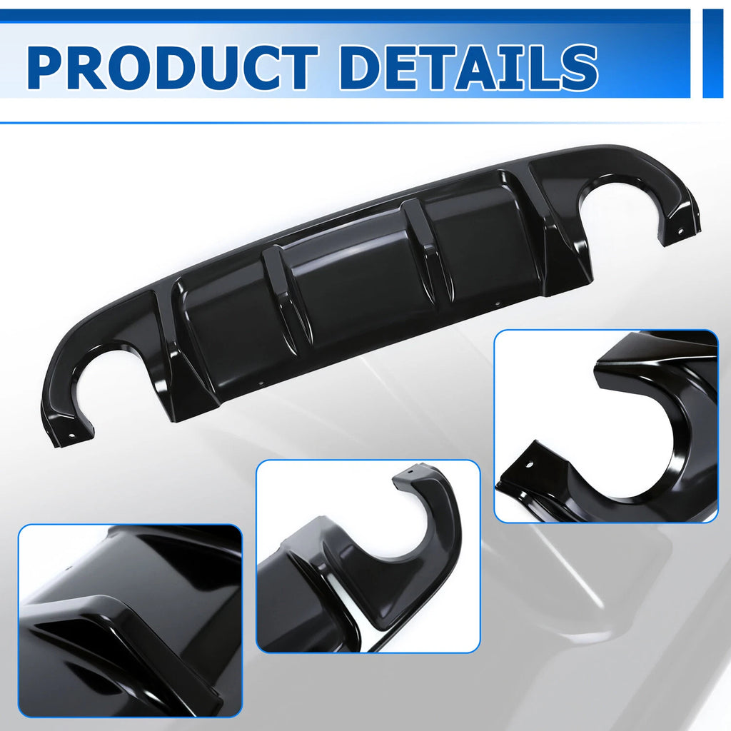 Gloss Black Rear Diffuser Bumper Lip Spoiler Splitter for Infiniti Q50 (2014–2017)