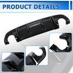 Gloss Black Rear Diffuser Bumper Lip Spoiler Splitter for Infiniti Q50 (2014–2017)