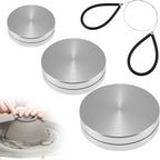 4 Piece Pottery Trimming Tool Set with Rotary Spinners and Cutting Wire