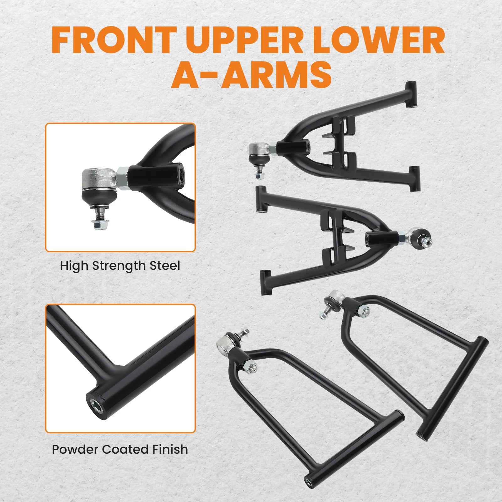 Set of 4 Front Lower & Upper A-Arms for Yamaha YFZ450 (2004–2013)