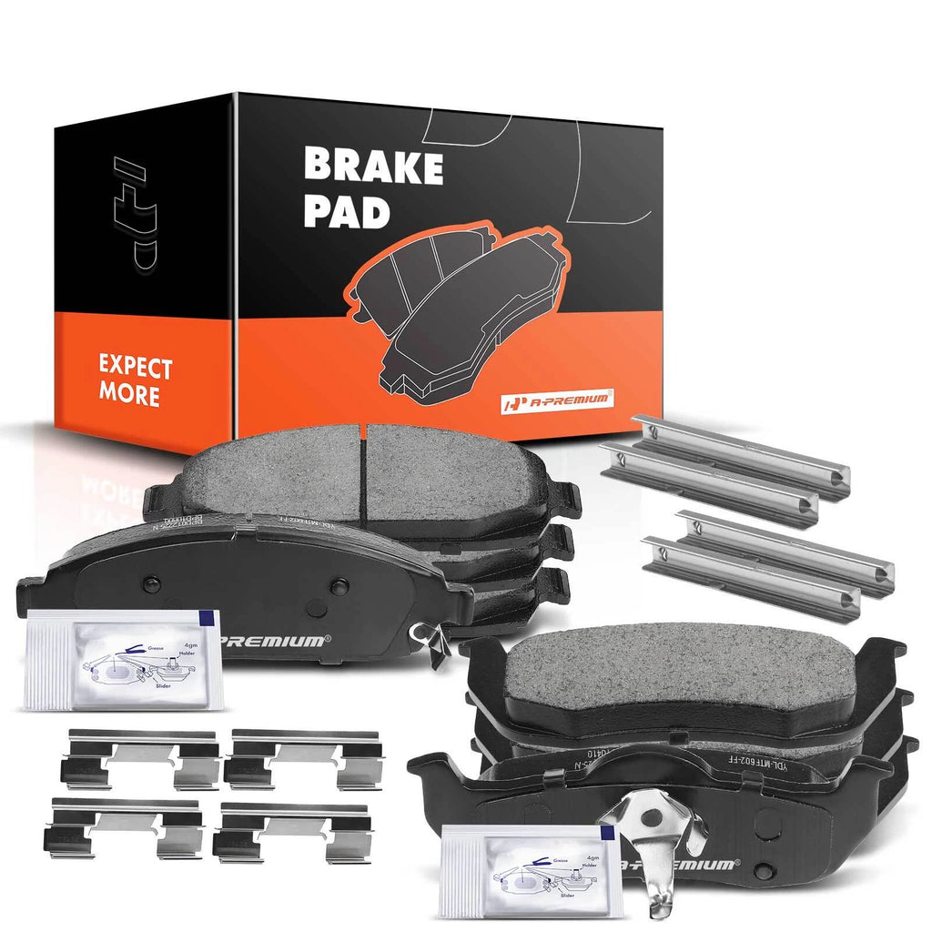 8x Ceramic Brake Pads for Jeep Grand Cherokee (2005–2010)