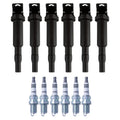 Set of 6 Ignition Coils & NGK Iridium IX Spark Plugs for BMW E53 X5 (2006)