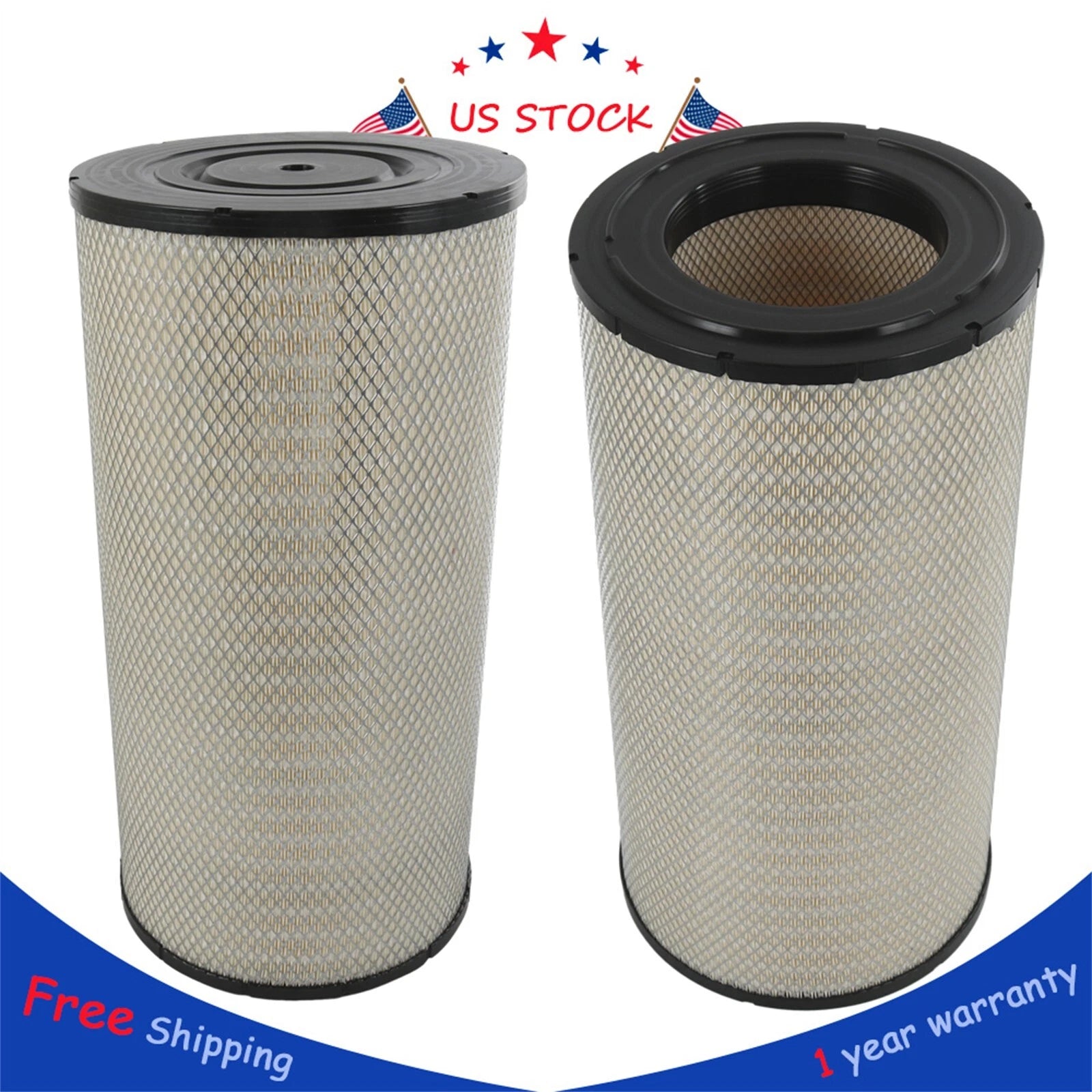2X Engine Air Filter for Western Star Peterbilt Kenworth 