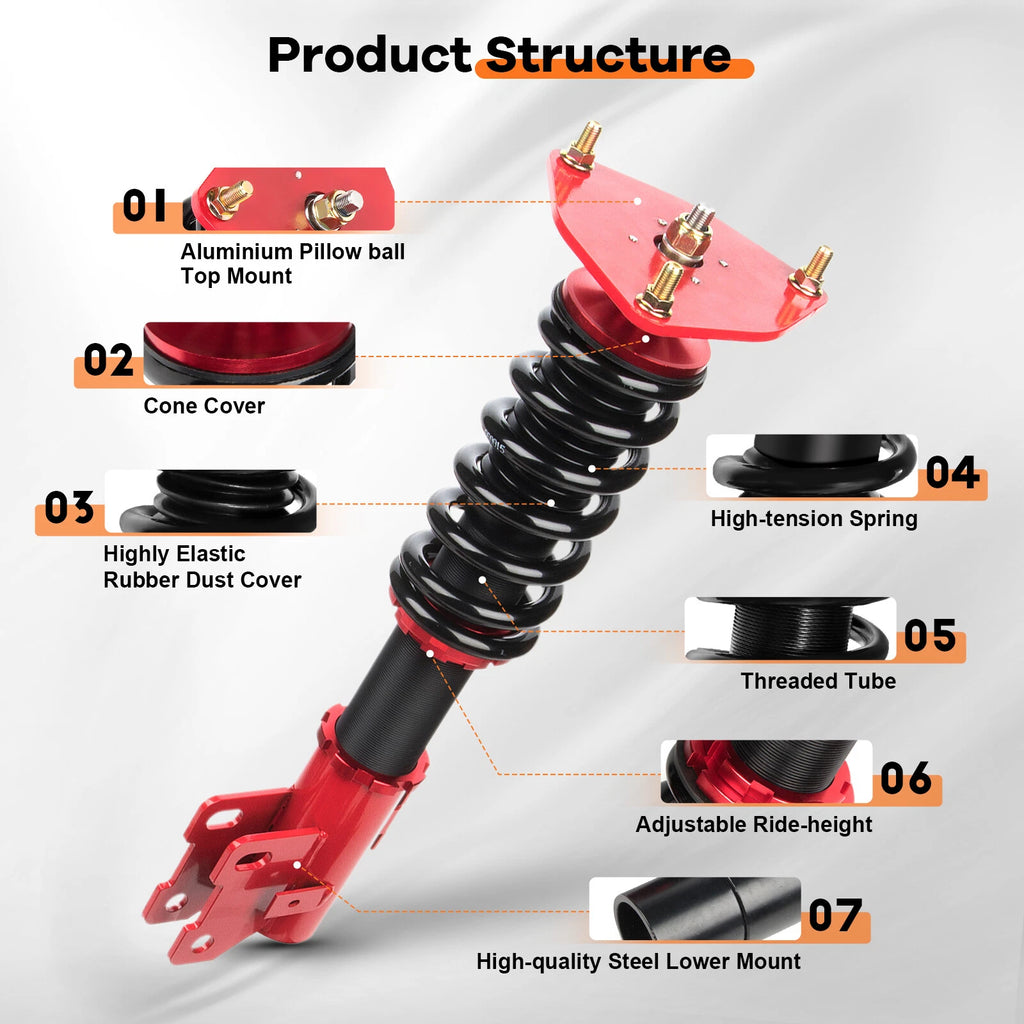 Coilovers for Mitsubishi 3000GT (1991–1999) Adjustable Height Suspension