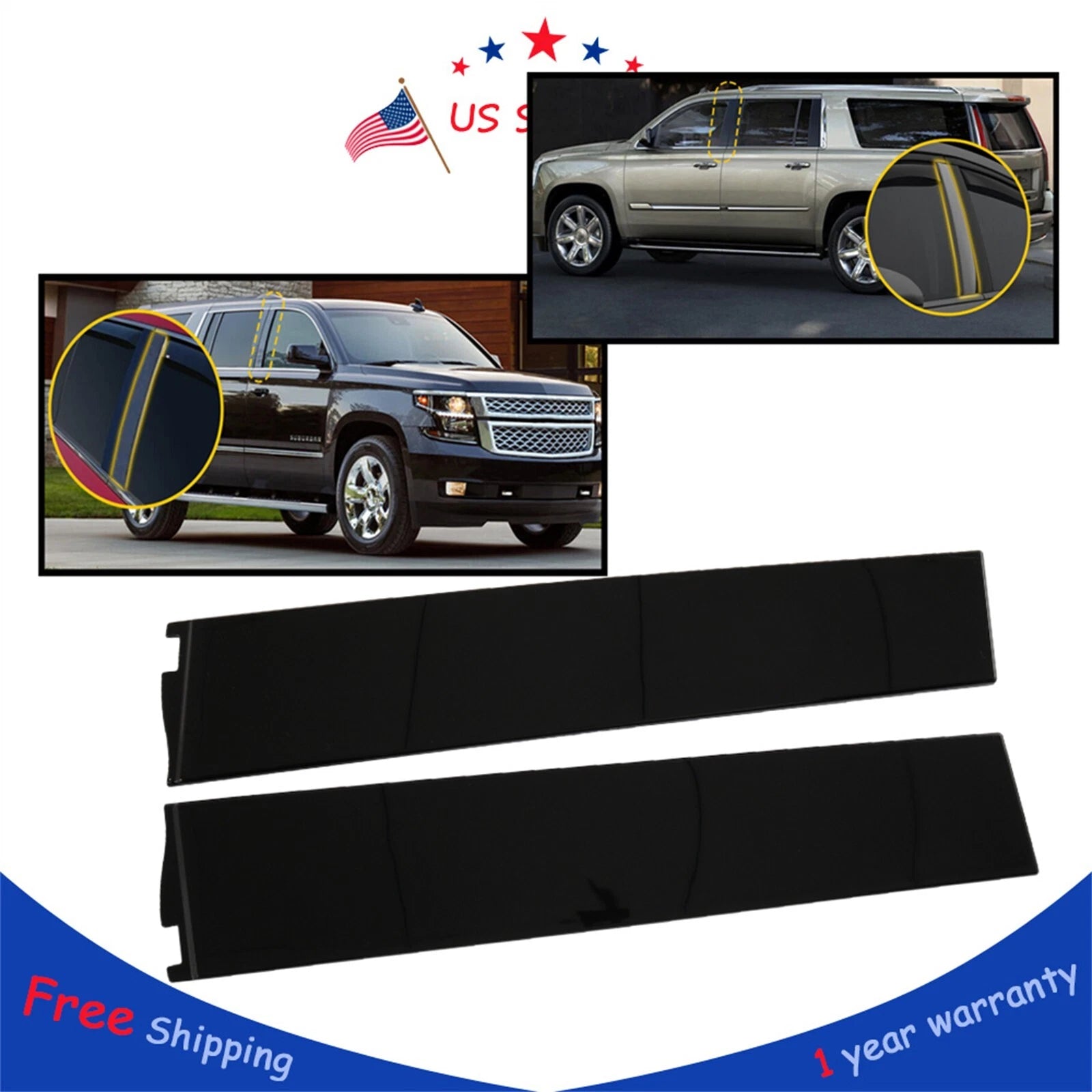 B Pillar Door Molding for Cadillac Chevy GMC (2015–2020)