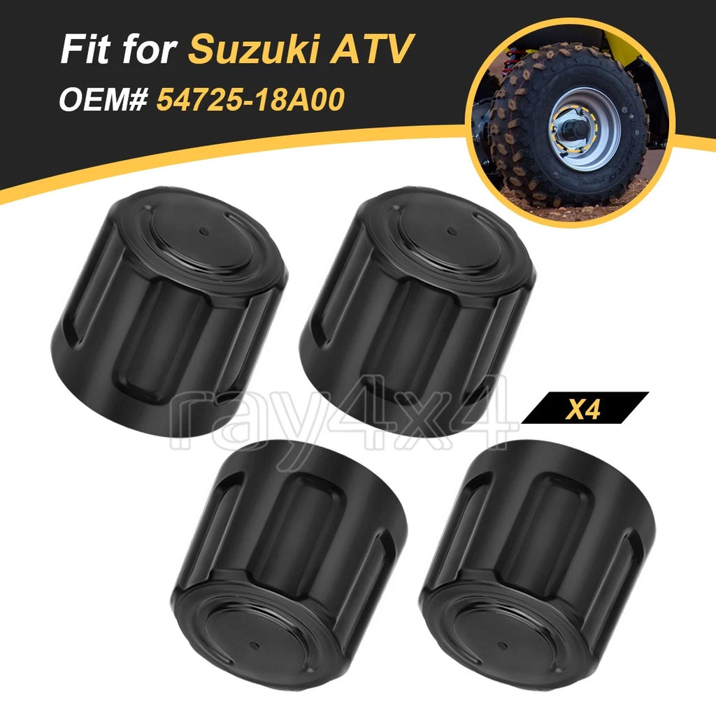 Set of 4 Wheel Center Hub Caps for Suzuki Quadrunner 125 185 (1983–1987)