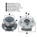 2X Rear Wheel Bearings Hubs for Toyota Celica Corolla Matrix Pontiac Vibe (2000–2015)