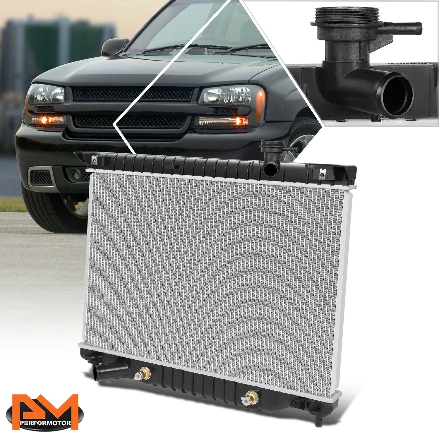 Aluminum Core Radiator for GMC Envoy XL XUV/Chevy Trailblazer 2002–2009 DPI-2458