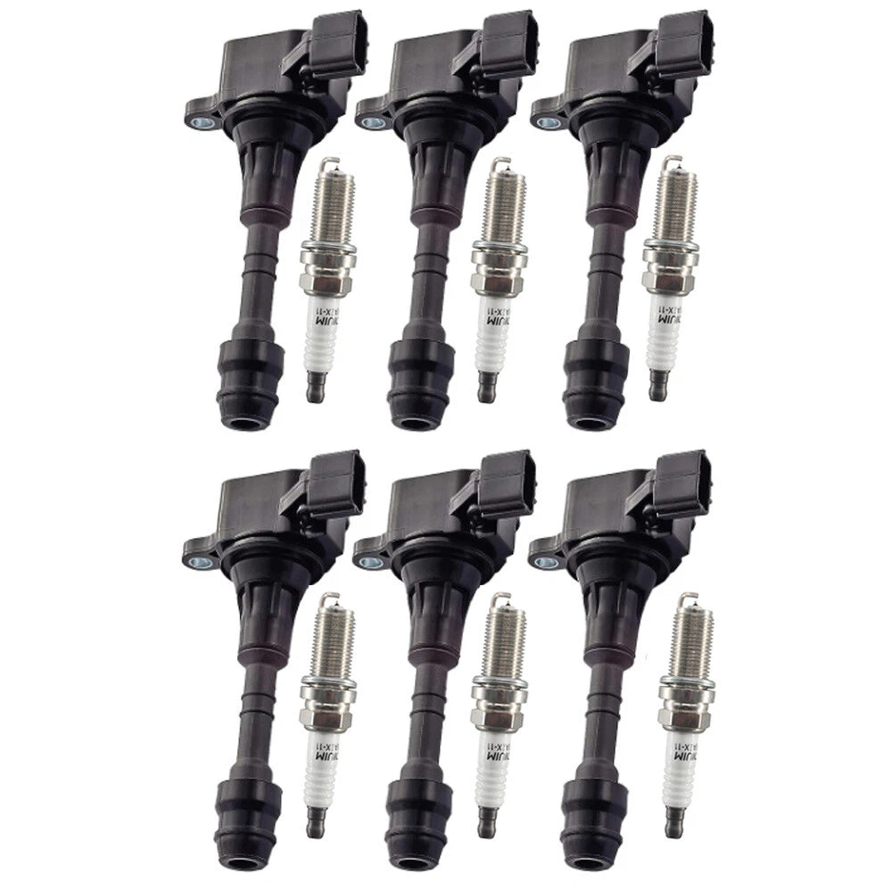 6X Ignition Coil + Iridium Spark Plug 22248-8J115 for Nissan Murano (2003–2008)