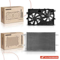 AC condenser and dual cooling fan assembly kit for Ford Edge Lincoln MKX (2007–2018)