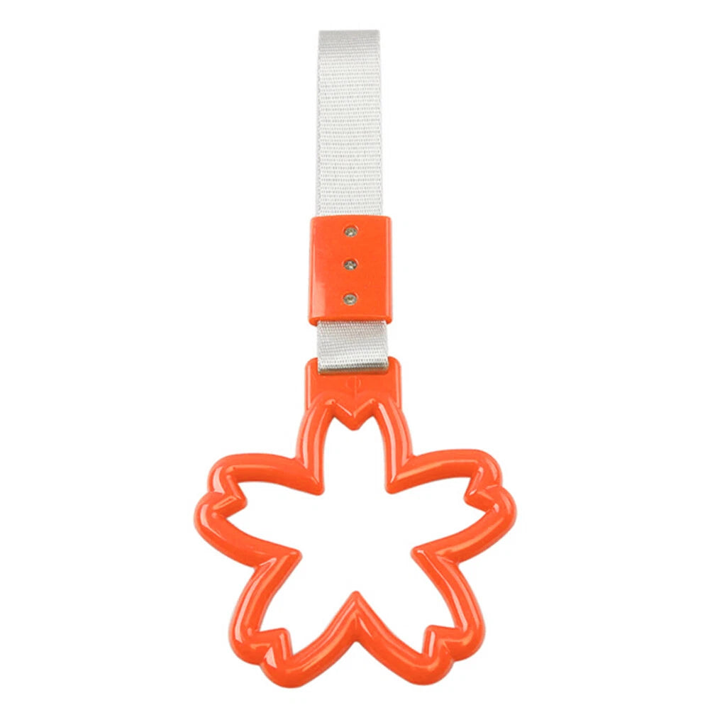 Orange Cherry Blossom Ring Handle Strap for Train Bus