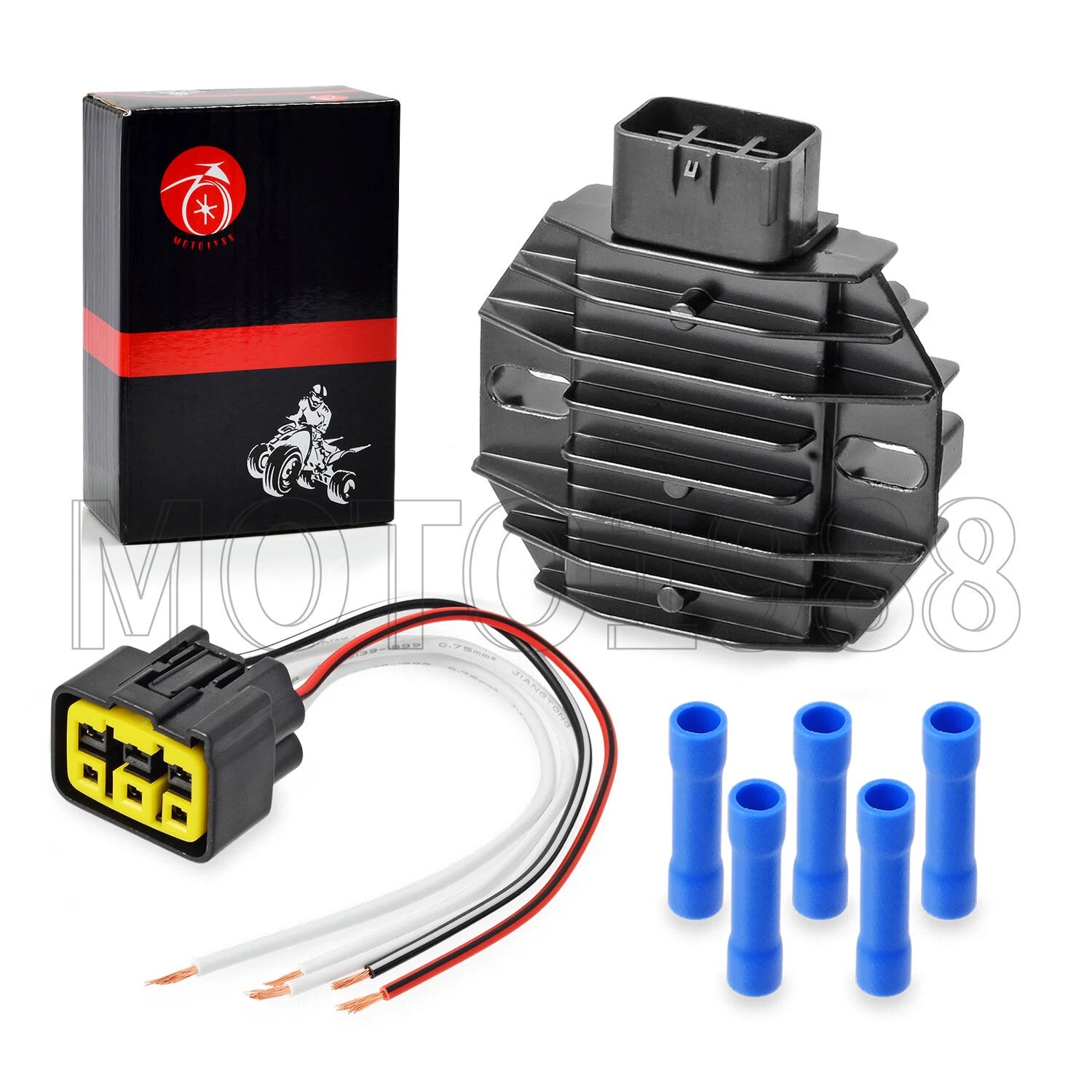 Voltage Regulator with Plug for Yamaha Kodiak 400 450, Big Bear 400 (1993–2006)