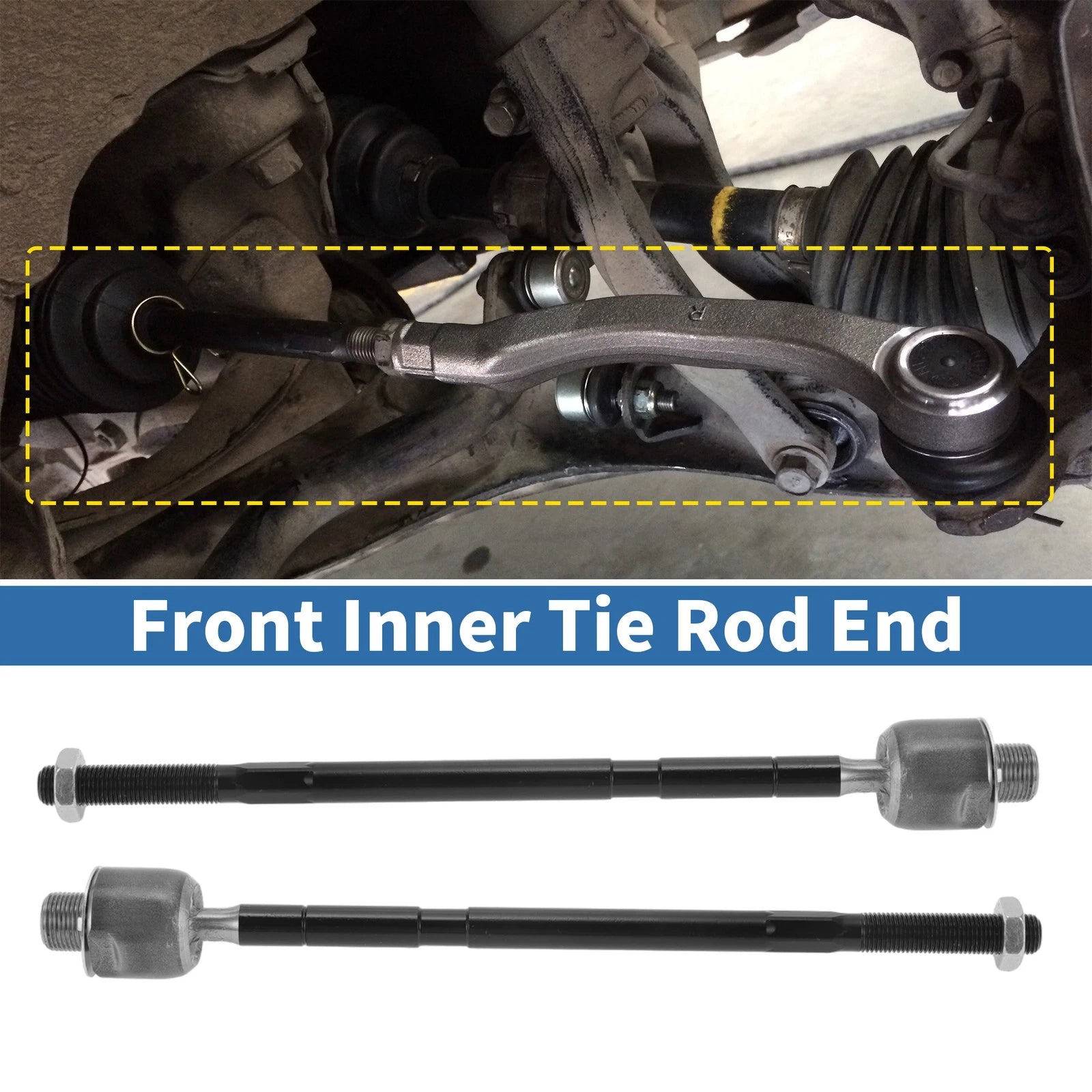 2X Front Inner Tie Rod End Links for Honda CR-V (2007–2008)