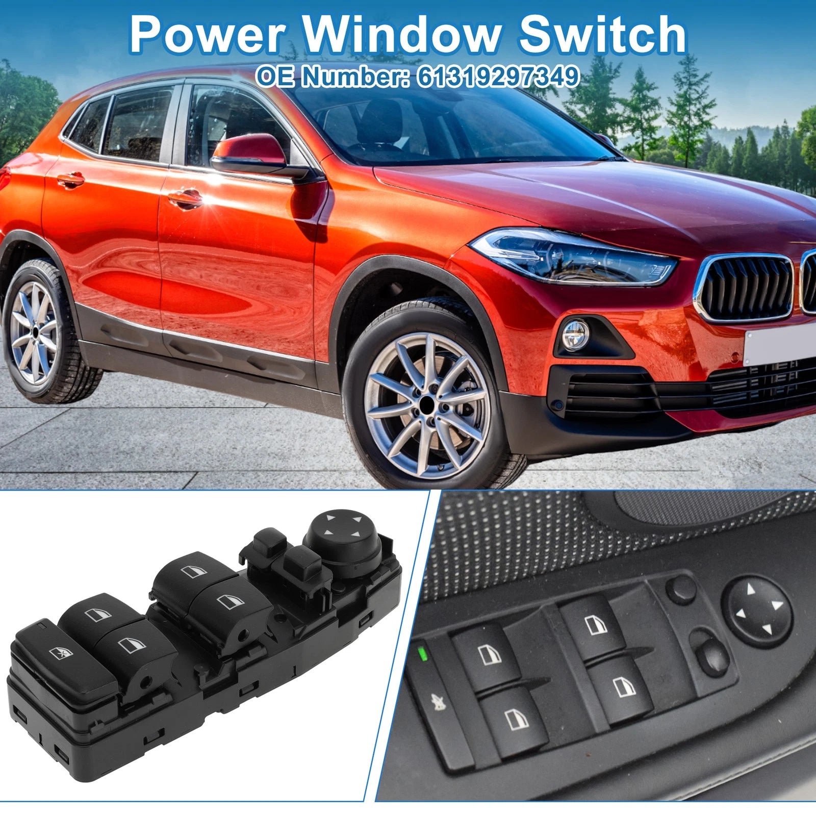 Power Window Switch No. 61319297349 for BMW X5 (2016–2018)